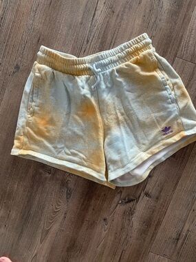 adidas Yellow & White Tie-Dye Women’s Shorts